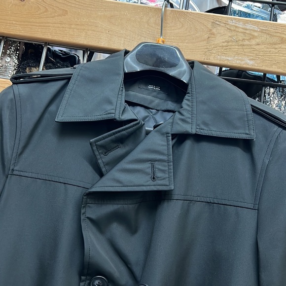 NWT,Claiborne men’s rain coat black zip out lining - Picture 3 of 17